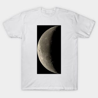 Waning crescent Moon (R340/0667) T-Shirt